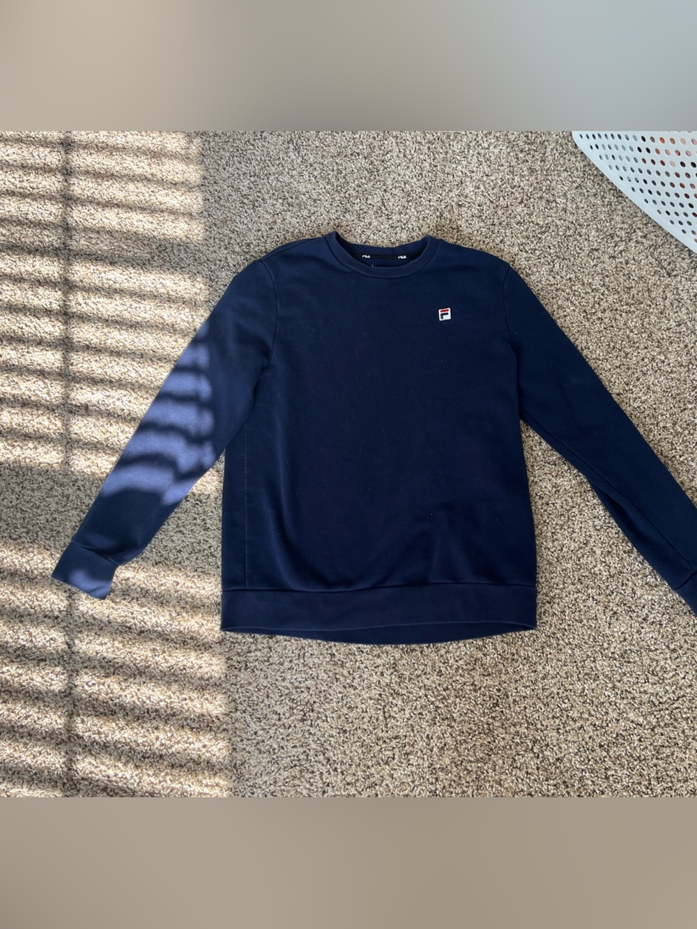 Fila Men's Navy Crewneck Sweatshirt with Small Logo
